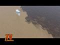 Zusammentreffen der Wasser bei Amazonas Fluss